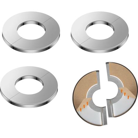 4-teilige Flachrosette, Edelstahl, Lochabdeckung, Duscharmatur, Badezimmer