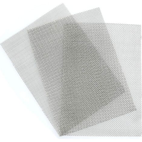 3-teiliges Metallsieb, Edelstahl 304l, 10 Mesh, Industriefiltration, Insektenschutz