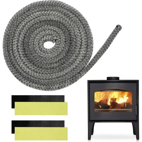 Geflochtene Dichtung 10 Mm X 3 M, Glasfaserseil, Hitzebeständig Bis 550 °c, Klebeband, Für Ofen/kamin