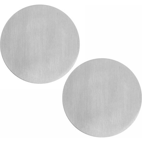 Set Mit 2 Runden Edelstahlrosetten Ø 55 Mm, 3m-klebeband Für Möbeltüren