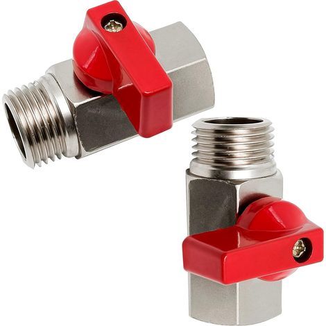 Stück Mini-kugelhähne, 1/2-zoll-gewinde, Kohlenstoffstahl, Perlnickel-finish, Für Industrie Und Gas