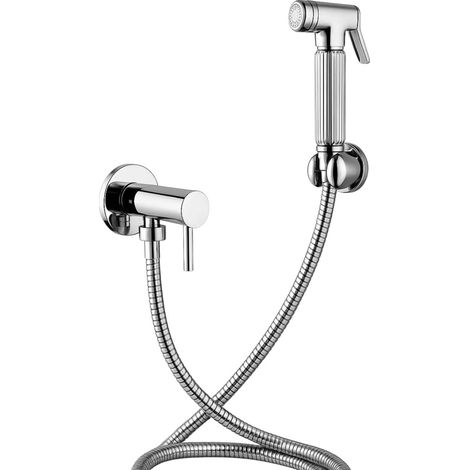 Hygienisches Bidet-duschset, Massives Messing, Chrom-finish, Verstärkter Schlauch, Für Toiletten Und Badezimmer