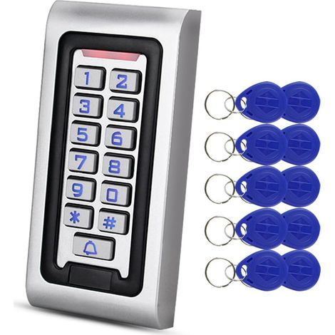 Ip68-metall-rfid-tastatur Wg26 Für 2000 Benutzer, 125 Khz + 10 Schlüsselringe Für Das Homeoffice