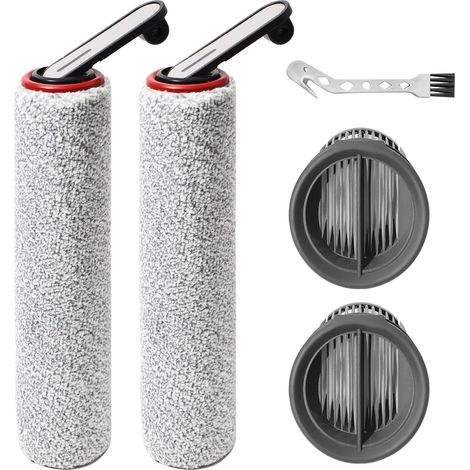 Mikrofaser-walzenbürsten Für Hartböden, 2 Wiederverwendbare Hepa-filter, Für Dreame Mova K20pro K30