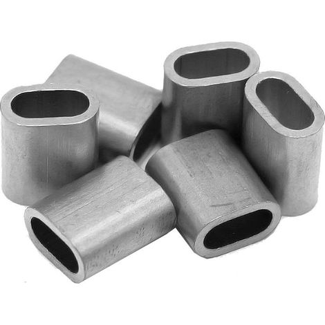 10 Aderendhülse, Aluminium, 10,0 Mm, Oval, Din En 13411-3, Drahtseil, Hebezeug