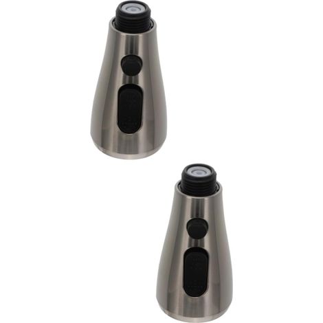 Set Mit 2 Wasserhahndüsen, Silberfarbenes Abs, 3 Strahlarten, Für Küche Und Spüle