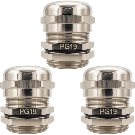 Pg19-kabelverschraubungen, M24x1,5-gewinde, Ip68 Wasserdicht, Vernickeltes Kupfer, Für 12–16 Mm² Kabel, Schalttafel