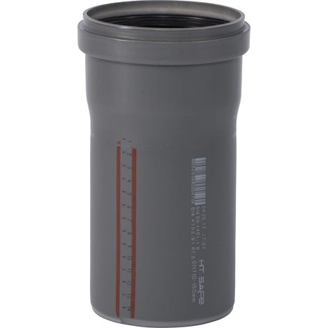 Htsafe-schlauch Dn 110, Länge 150 Mm, Grau, Brandschutzklasse B1, Norm Din En 1451-1