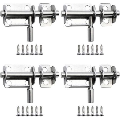 Stück 65 Mm Mini-edelstahl-schiebetürschlösser Mit Schrauben Für Badezimmertüren, Holztüren Und Haustiertüren