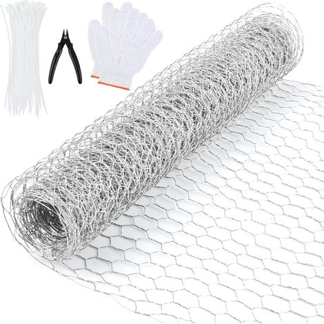 Rolle Verzinktes Drahtgeflecht, Feines Sechseckgeflecht, 0,4 X 5 M, Leicht, Für Selbstgebaute Kaninchenzäune