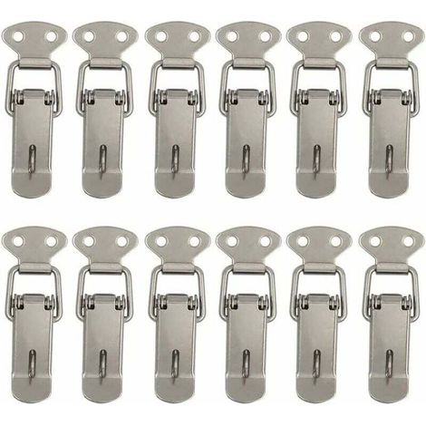 12 Stück Kippriegel Für Motorhauben, Türschlösser, Kippriegel Mit Stahlfeder Für Werkzeugkästen Mit Verriegelungsösen Und Schrankschlösser.