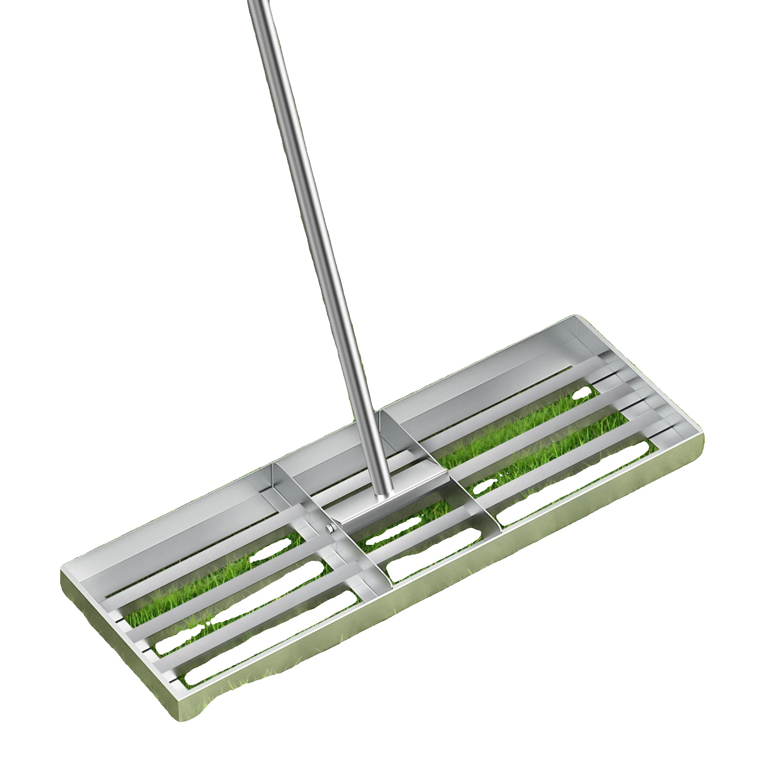 Rasenrechen, Verstellbarer Ergonomischer Griff, Robuste Stahlkonstruktion, 115 X 25 Cm – Edelstahl