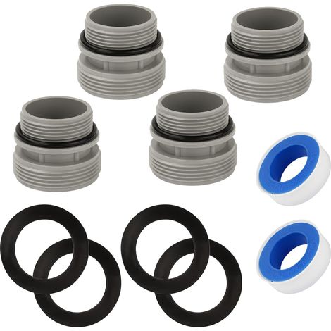 4560 Poolschlauchadapter – 40 Mm Auf 1 1/2" Schnellkupplung – Kompatibel Mit Hayward- Und Intex-pumpen – Robustes Abs-material