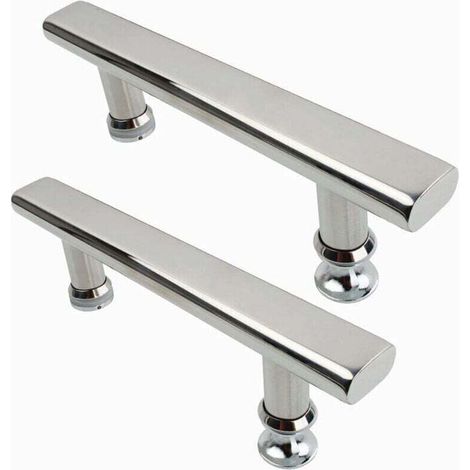 Verchromte Edelstahl-türgriffe, 145 Mm, Für Bad Und Küche