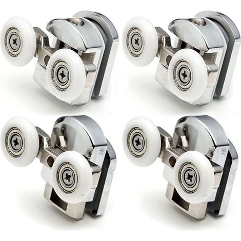 4er-set Rollen – Für Schiebetüren, 2 X 23 Mm Durchmesser, Zinklegierungsräder Für Badezimmer