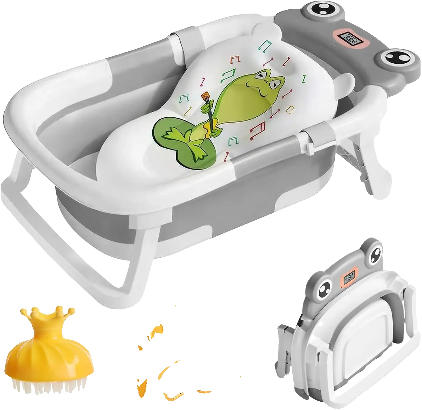 Babybadewanne, Echtzeit-temperatursensor, Faltbares Design