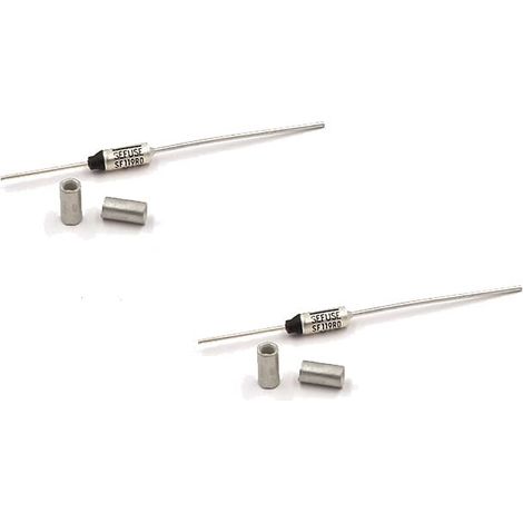 2er-pack Thermosicherungen 216 °c 15 A, Crimpring, Für Gerätereparaturen