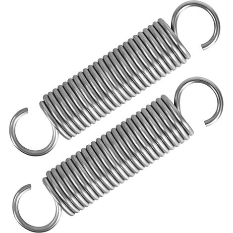 80-mm-zugfeder Mit Haken, Edelstahlfedern, 2 Mm Drahtdurchmesser, 18 Mm Außendurchmesser, 8,3 Kg Kraft, 2 Stück