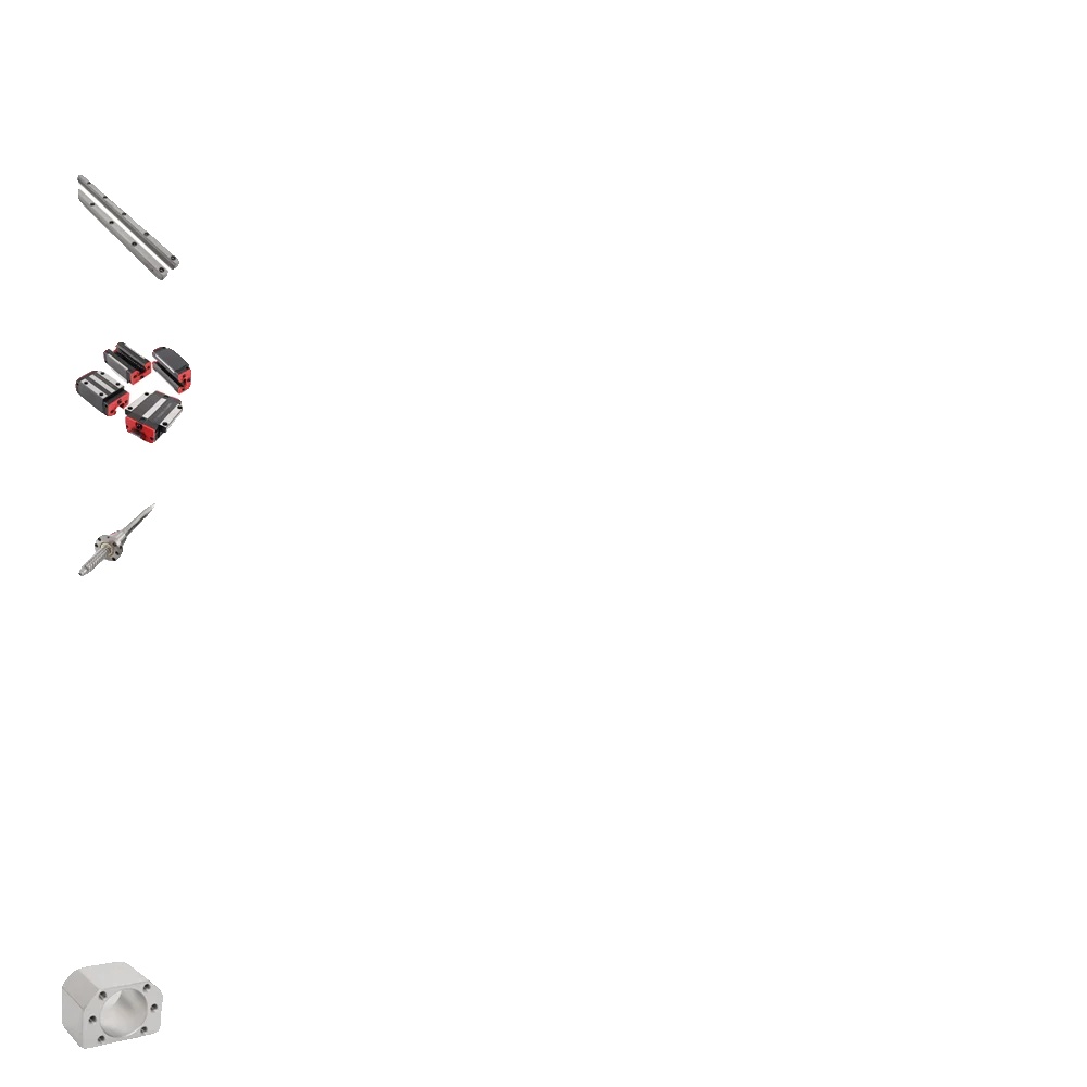 Linearführungen, Hohe Betriebsstabilität, Geräuscharm, Ekef12-hgw15cc, Hgh-500 X 3er-set