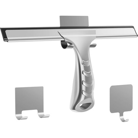 Duschabzieher, Fensterabzieher, Edelstahlwischer, Multifunktionsabzieher Mit Vierkanthaken, Geeignet Für Bad, Küche, Spiegel, Autos, Fenster