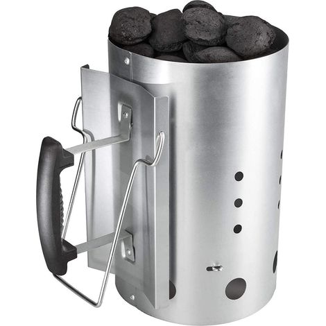 28 X 17 Cm Anzündkamin Für Weber 7416 Oder Andere Holzkohlegrills, Anzündkamin Mit Sicherheitsgriff, Grillanzünder, Schnellanzünder Für Holzkohle Zum Grillen