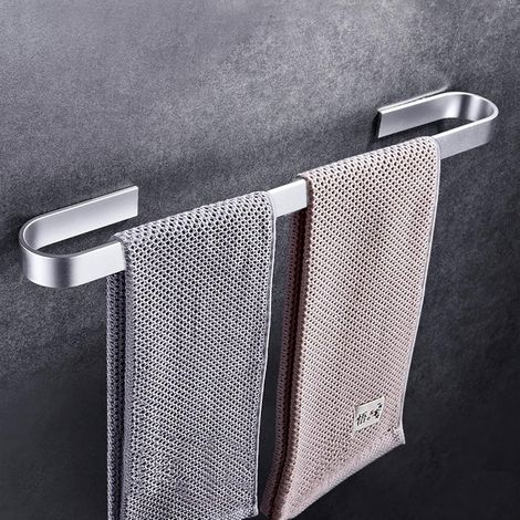 Wandmontierter Handtuchhalter, Selbstklebend, Für Bad Und Küche – 40 Cm, Kein Bohren Erforderlich – 2 Stück