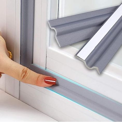 M Lange, Graue Schaumstoff-tür- Und Fensterdichtung, Selbstklebend, Staubdicht Und Stoßfest, Dichtungsstreifen Zum Abdichten Von Rissen, Professioneller Klebedichtungs- Und Schalldämmstreifen