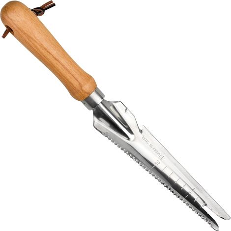 Unkrautstecher Aus Edelstahl Mit Holzgriff – Handunkrautstecher Zum Jäten Im Garten