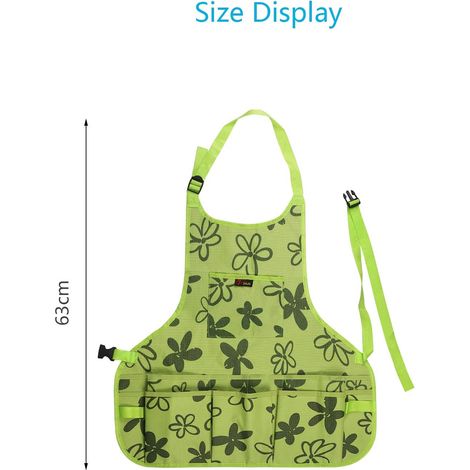 Gartenschürze Für Damen Mit Werkzeug (handschuhen), 600d Oxford-gewebe, 14 Wasserdichte Taschen, Ideal Für Maler, Köche, Friseure Und Gärtner.