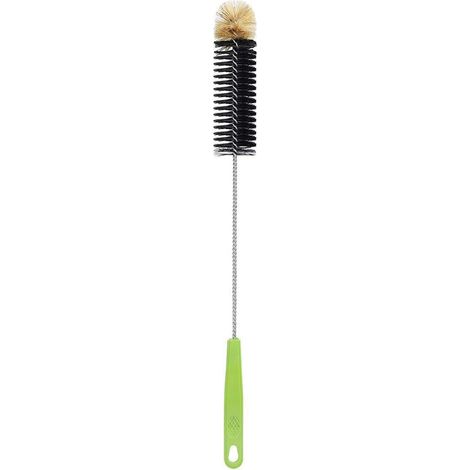 Flaschenbürste, 40 Cm Flexibler Griff, Nylonborsten, Edelstahl, Für Wein, Bier, Thermoskanne