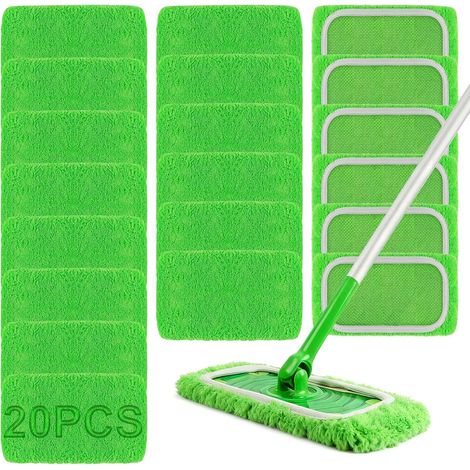 20 Wiederverwendbare Tücher Für Swiffer Sweeper, Waschbare Mikrofaser, Nass- Und Trockenreinigung, Alle Bodenarten