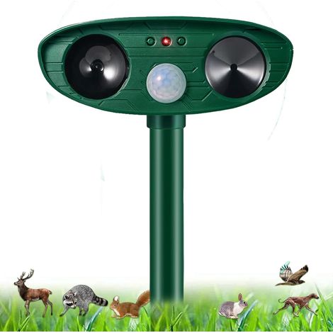 Solar-ultraschall-abwehrgerät Mit Bewegungsmelder, 110° Erfassungswinkel, Ip44 Wasserdicht, Für Garten Und Hof Gegen Katzen Und Hunde