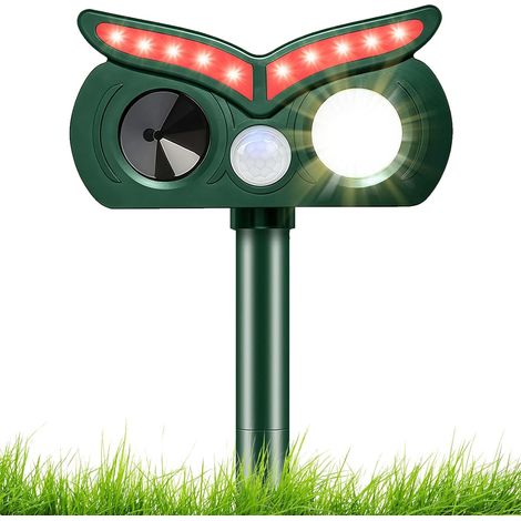 Solarbetriebenes Katzenabwehrgerät, Ultraschall 20–60 Khz, 110°-bewegungsmelder, Ip65 Wasserdicht, Garten & Terrasse