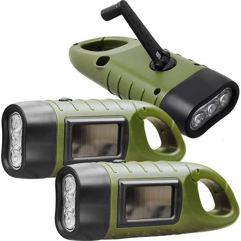 Taschenlampen, Handkurbeldynamo, Solarpanel, Abs-kunststoff, Notfallausrüstung Für Outdoor-camping