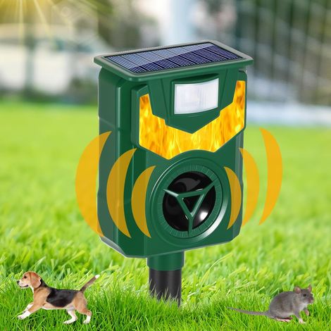 Ultraschall-abwehrgerät, Pir-sensor, Solar- Und Usb-betrieben, Ip44 Wasserdicht, Für Garten Und Außenbereich