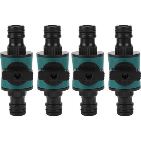 4-teiliger Schnellschlauchverbinder, Doppelseitiger, Auslaufsicherer Kunststoff-gartenadapter Für Bewässerungssysteme