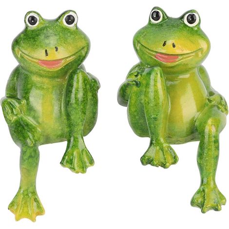 Froschfiguren, Ungiftige Froschskulpturen, 2 Stück, Umweltfreundliche Dekoration Für Hof, Büro, Zuhause, Garten