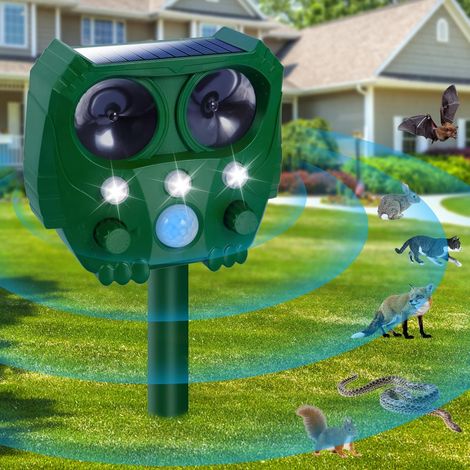 Solar-ultraschall-bewegungsmelder, 110°-bewegungsmelder, Ip44 Wasserdicht, Garten, Hof, Außenbereich