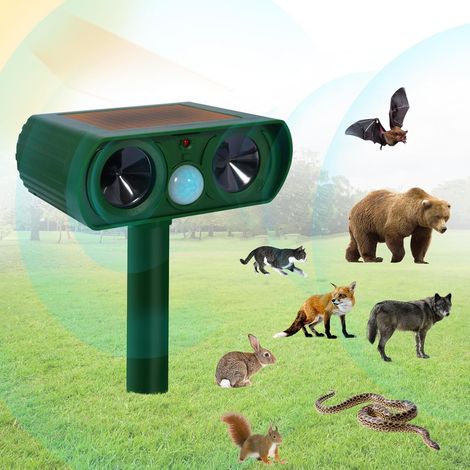 Solar-ultraschall-abwehrgerät Mit Bewegungsmelder, Wasserdicht (ipx4), Für Garten, Hof Und Camping