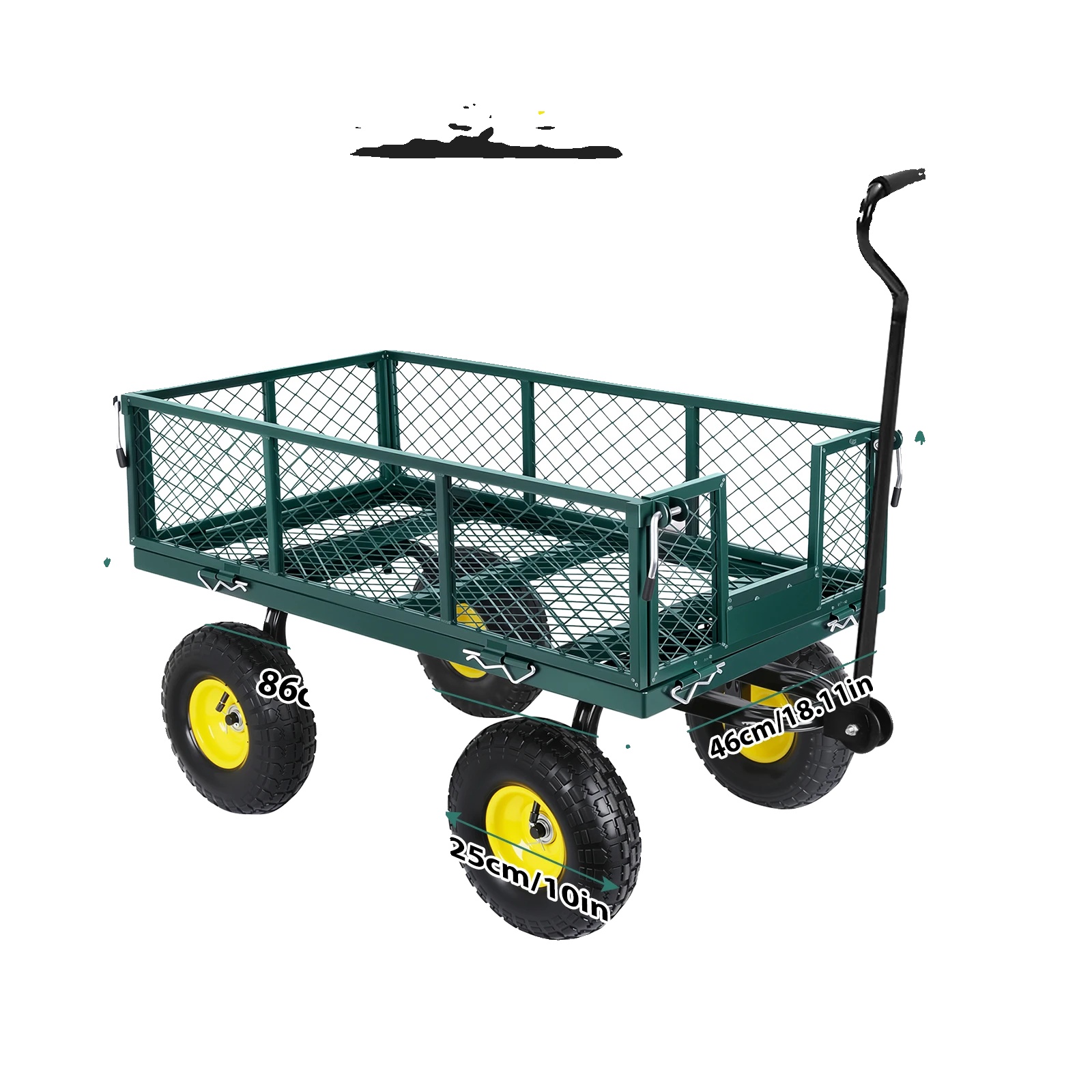 Servierwagen, 408 Kg Tragkraft, 2-in-1-funktion, Grün