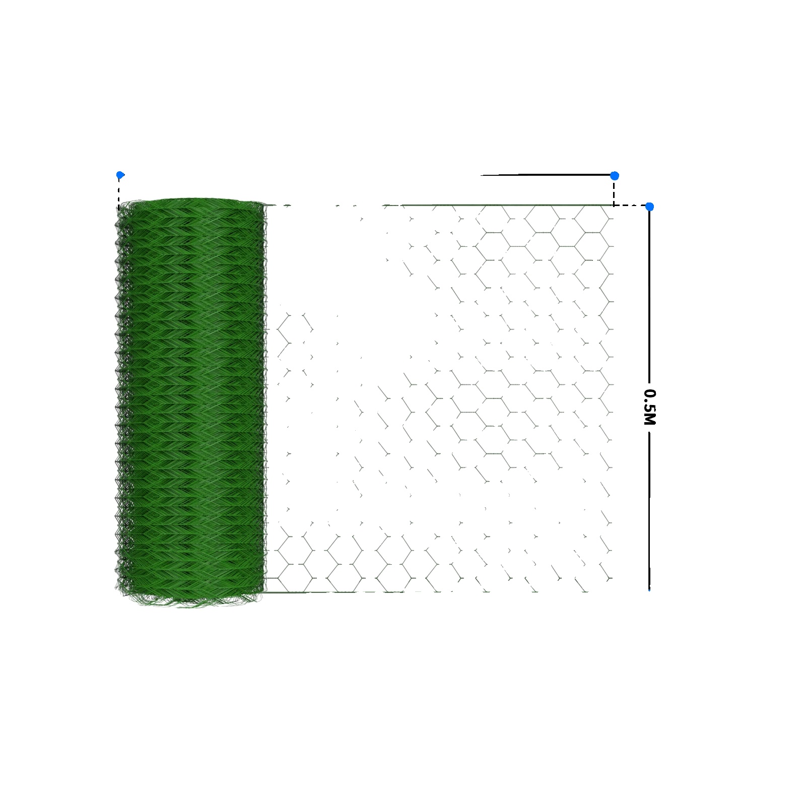 Drahtgitterzaun, Pvc-beschichtet, Flexible Montage, Ljw-0,5mx25m