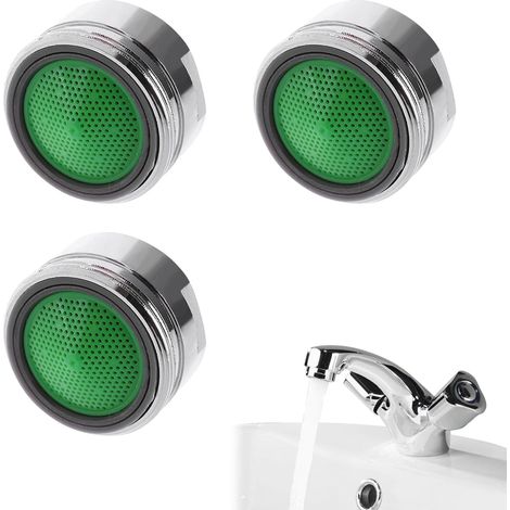 3-teiliger Wasserhahn-luftsprudler, Wasserfilter, Kupfer, M24, Küche, Badezimmer