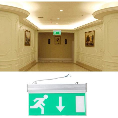 Led-notausgangsschild, Automatische Erkennung, Sprachalarm, Acryl, 110–220 V, Öffentliche Gebäude