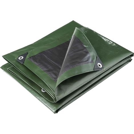 Plane 2x3m Polyethylen 240g/m2 Grün Uv-beständig Aluminiumösen Garten