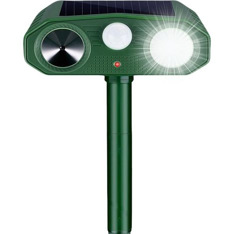 Solarbetriebenes Ultraschall-tierabwehrgerät, 3 Einstellbare Modi, Pir-detektor, Ip54 Wasserdicht Für Garten, Katzen, Hunde