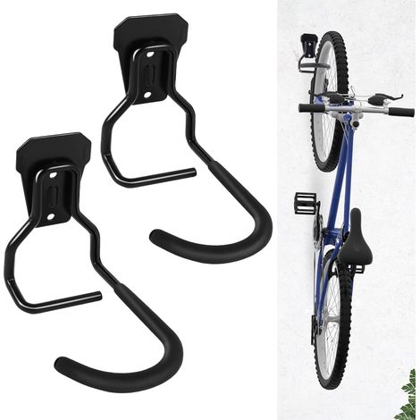 Set Mit 2 Vertikalen Fahrradhaken, Fahrradständer, Stabiler Aufbewahrungsständer Für Zuhause, Wandfahrradständer, Garagenfahrradständer