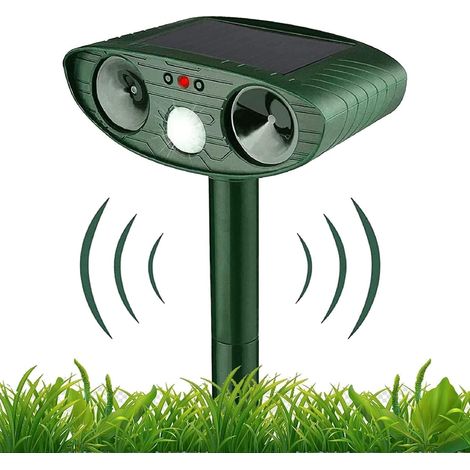 Wasserdichtes Ip64-solar-ultraschall-abwehrgerät Mit Pir-bewegungsmelder Für Katzen Und Hunde Im Garten