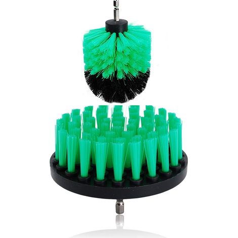 3-in-1 Reinigungsbürste + 12,7 Cm (5 Zoll) Mittelstarker Aufsatz Für Badezimmeroberflächen, Badewanne, Dusche, Fliesen Und Fugen