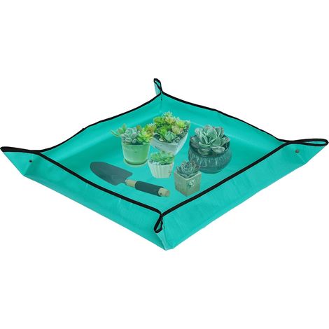 Pflanzmatte, Faltbare, Wasserdichte Pe-gartenmatte, Anzuchtmatte Für Zimmerpflanzen, Pflanzmatte Für Sukkulenten (100 X 100 Cm, Grün)