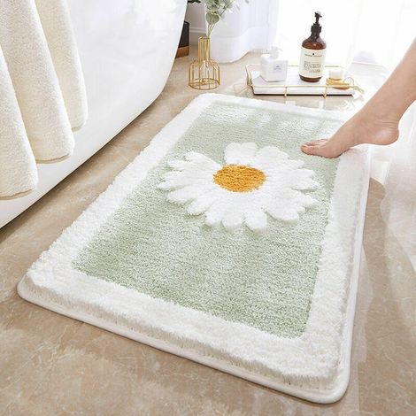Daisy Saugfähige Badematte, Weiche Polyester-badematte, Saugfähige Duschmatte, Maschinenwaschbar, 45 X 60 Cm